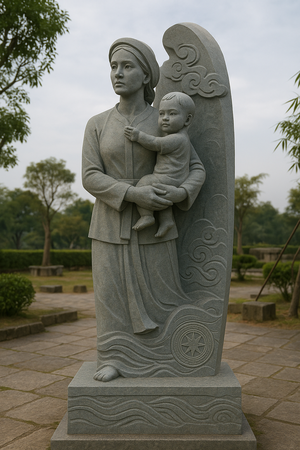 Bức tượng "Bóng Hình Hậu Phương"