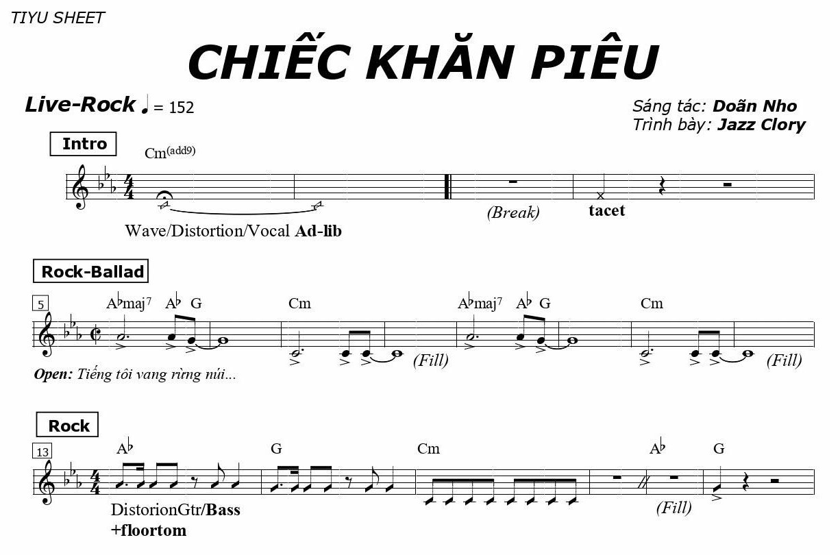 Hợp âm bài hát Chiếc Khăn Piêu