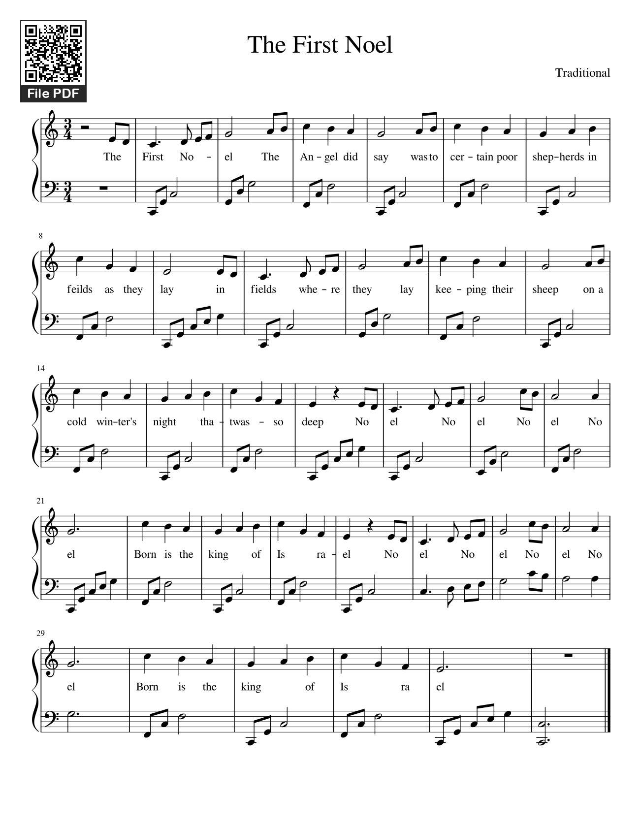 Lời bài hát The First Noel