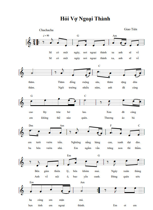 Lời bài hát Hỏi Vợ Ngoại Thành