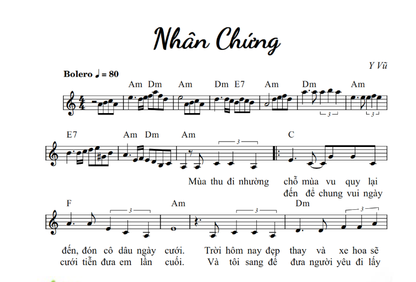 Lời bài hát Nhân Chứng
