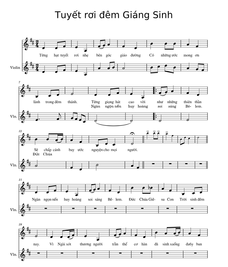 Lời bài hát Tuyết Rơi Đêm Giáng Sinh