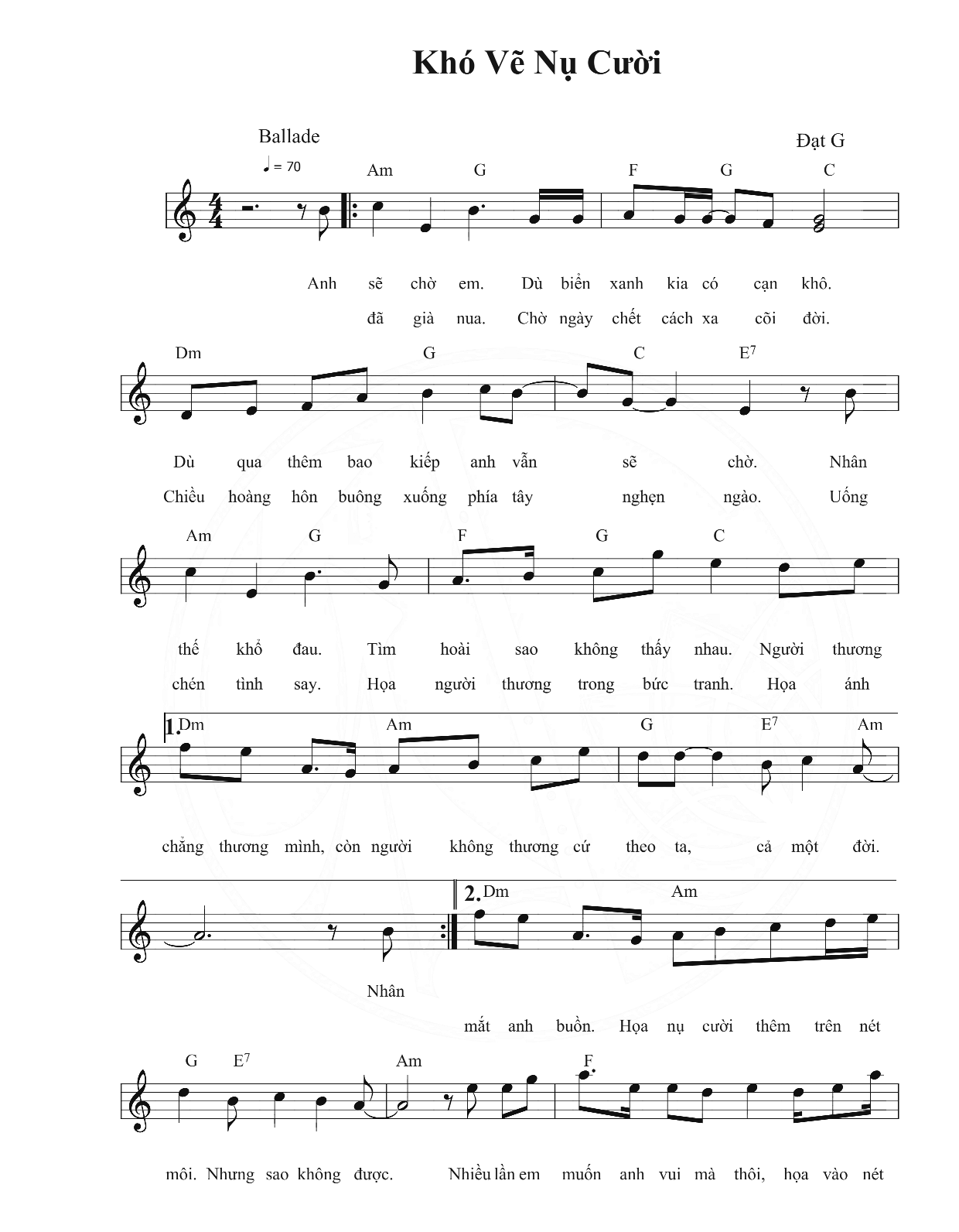 Lời bài hát Khó Vẽ Nụ Cười