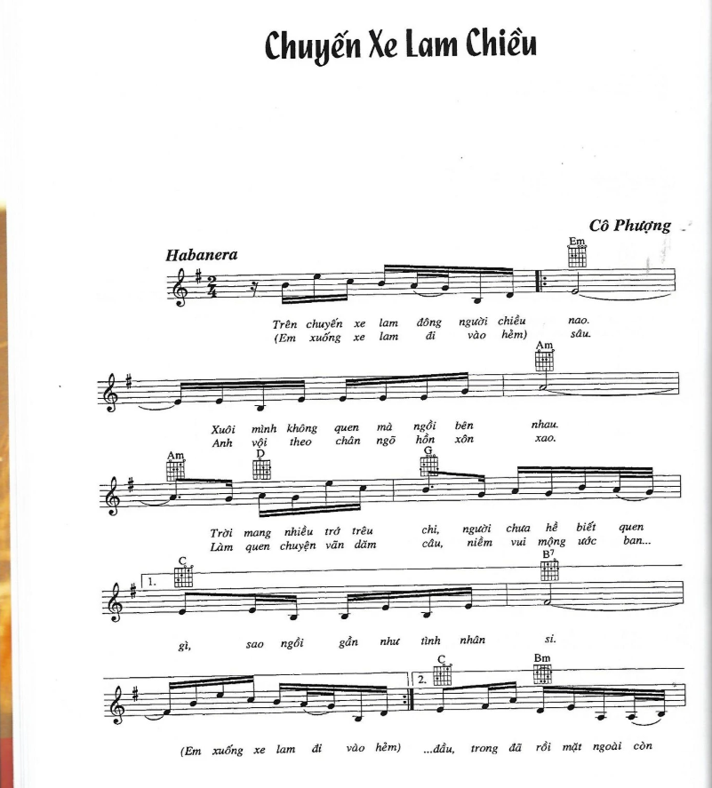 Lời bài hát Chuyến Xe Lam Chiều
