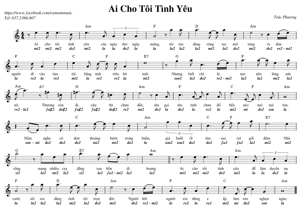 Lời bài hát Ai Cho Tôi Tình Yêu