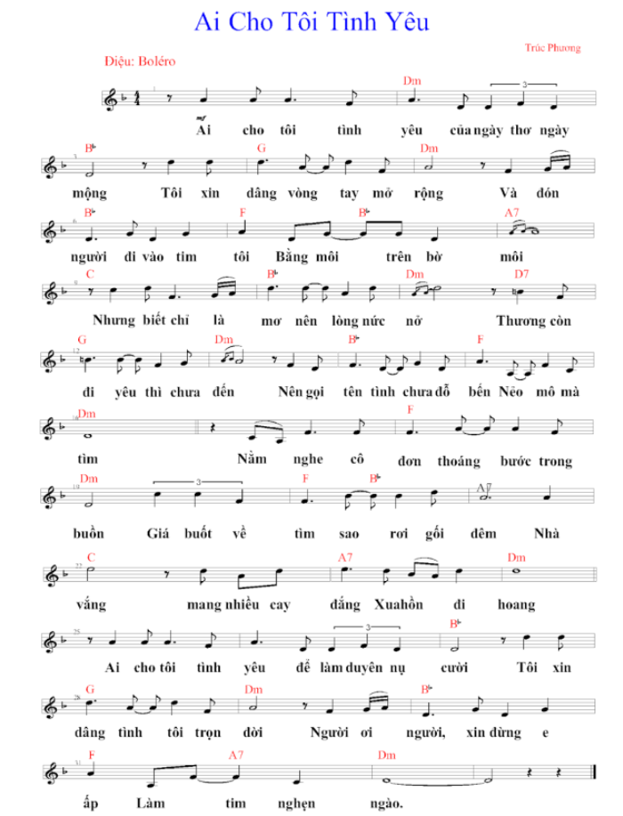 Lời bài hát Ai Cho Tôi Tình Yêu