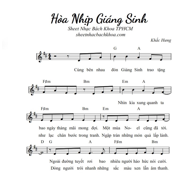 Lời bài hát Hòa Nhịp Giáng Sinh