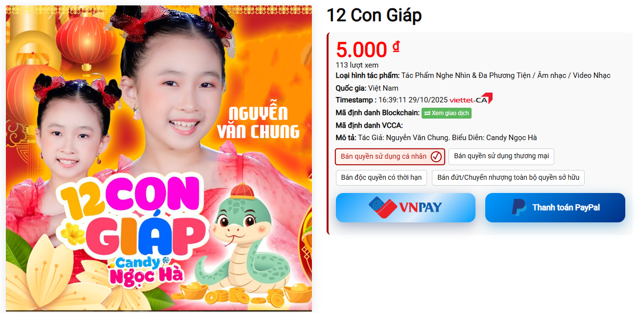 Giao dịch bản quyền 12 Con Giáp trực tiếp với tác giả tại Certiva