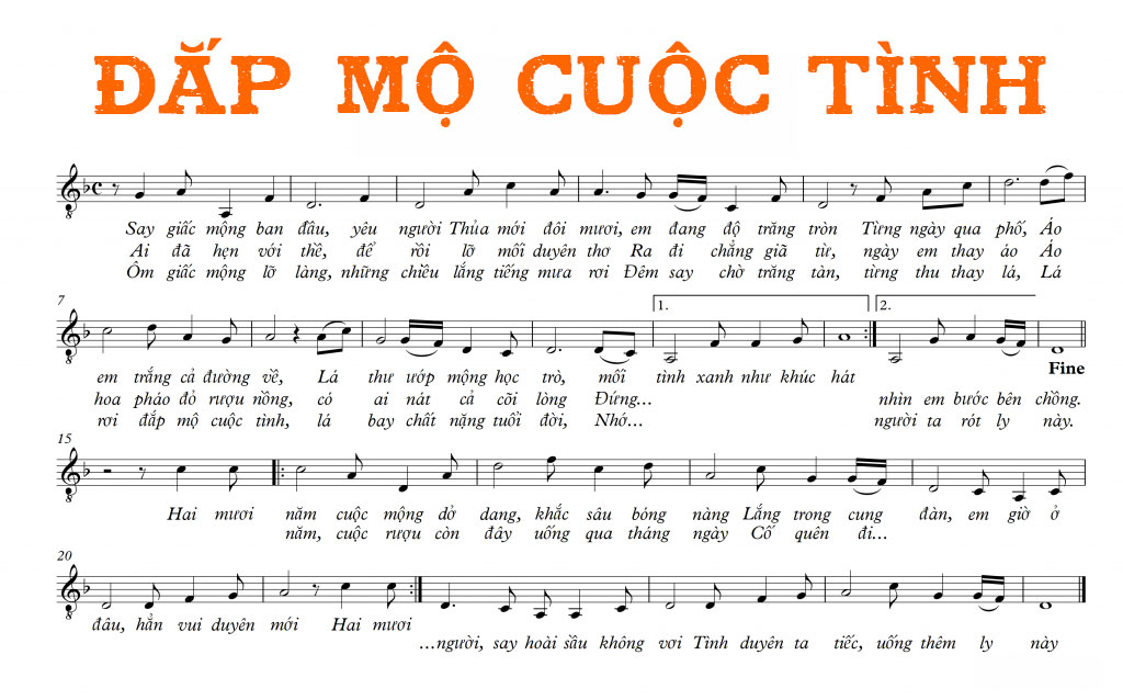 Lời bài hát Đắp Mộ Cuộc Tình