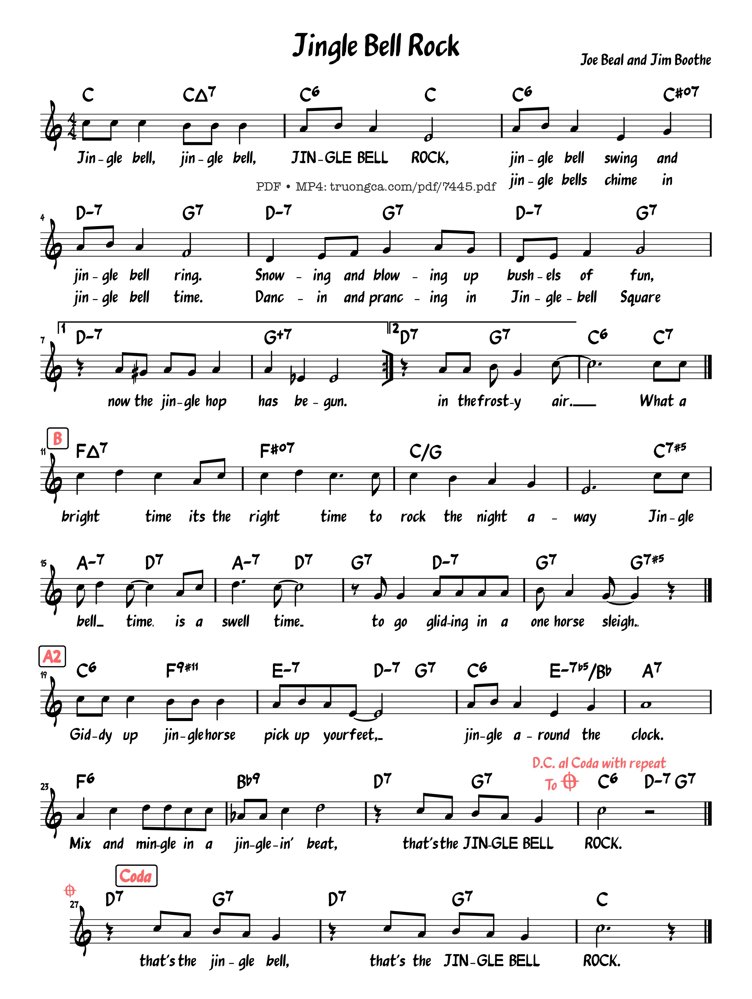 Hợp âm bài hát Jingle Bells