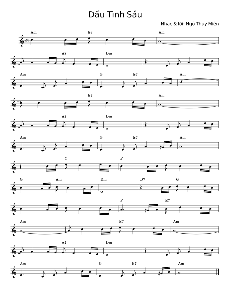 Lời bài hát Dấu Tình Sầu
