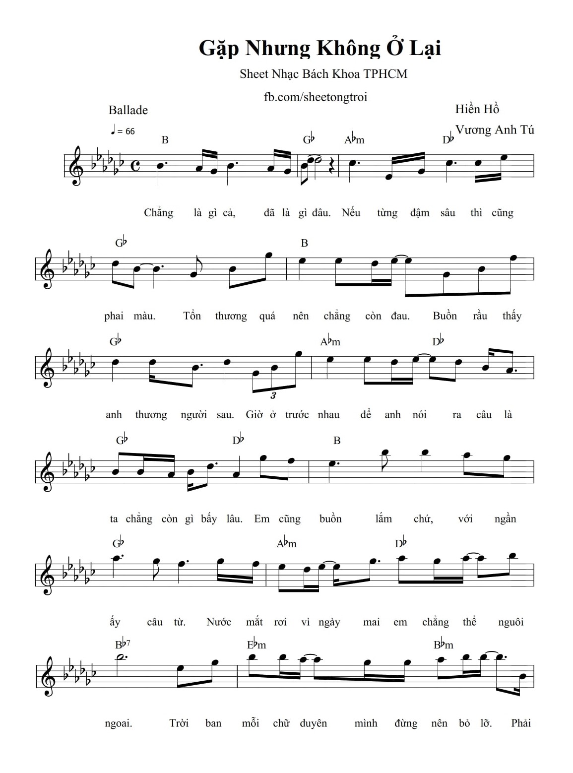 Lời bài hát Gặp Nhưng Không Ở Lại